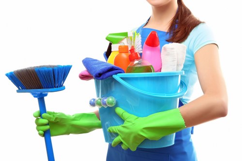 Professional cleaners carrying out deep cleaning in EC1 for home interiors