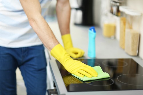Oven cleaning service in EC1 removing grease and burnt residue