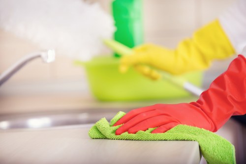 Office cleaning team in EC1 maintaining a professional workspace